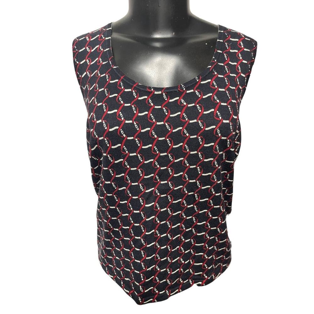 Small Petite Talbots Petites Womens Silk Blend Sweater Shell Tank Black